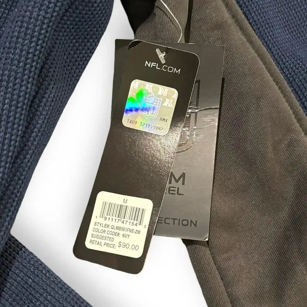 NWT New England Patriots NFL Team Apparel 1/4 Zip Size Medium Pullover Sweater - Picture 6 of 8